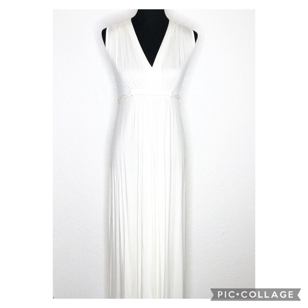 Rachel Pally ivory cream sleeveless caftan maxi dress size Extra Small XS